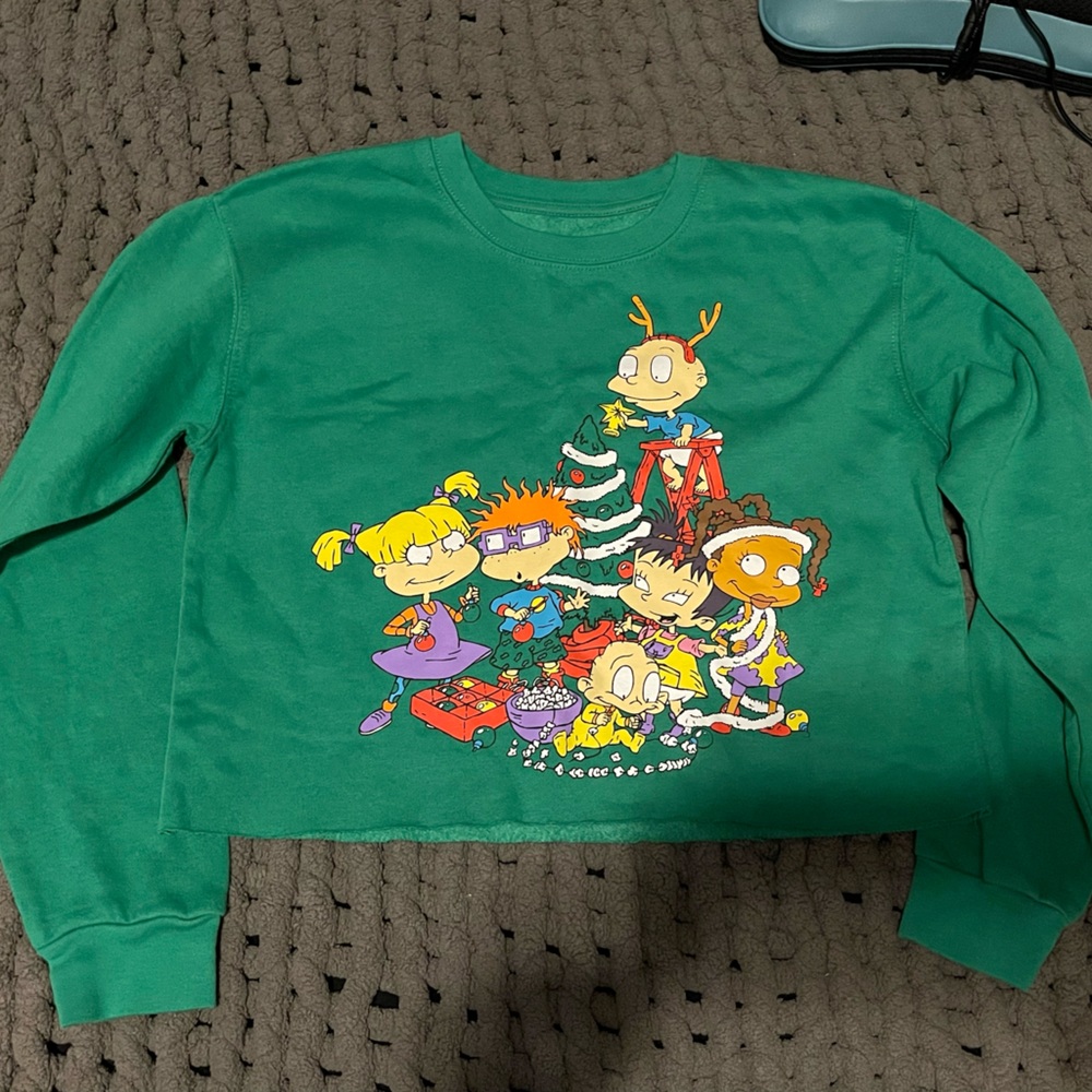 rugrats christmas cropped crewneck sweatshirt